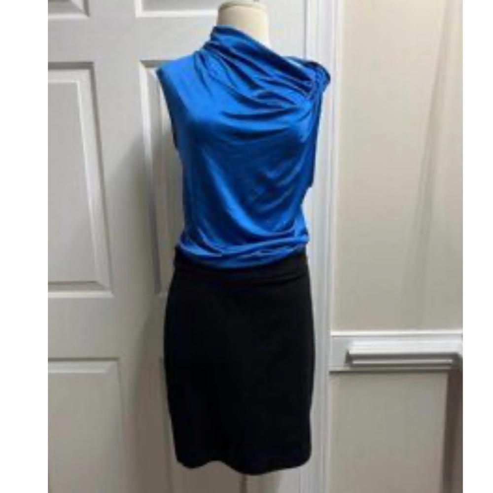 BCBG Maxazaria Twisted Shoulder Dress